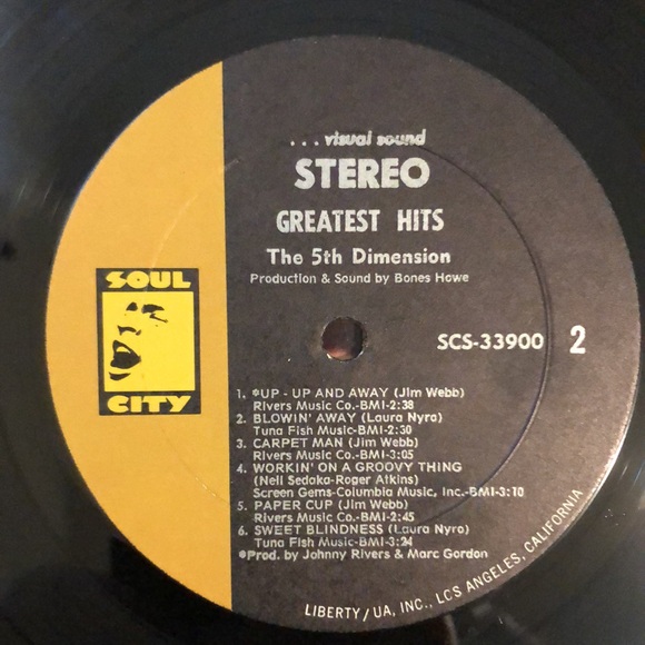 The 5th Dimension Greatest Hits Vinyl Lp '70 - Picture 5 of 7
